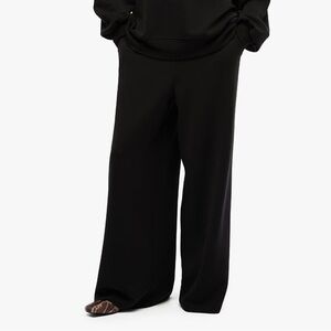 WeWoreWhat Pull On Wide Leg Black Pants | XS